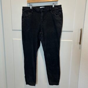 Lane Bryant Womens Jeans Black Mid Rise Skinny Flex Magic Waistband Size 16